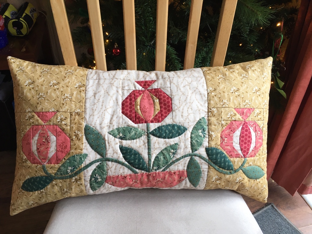 Appliqué cushion cover by Karolina